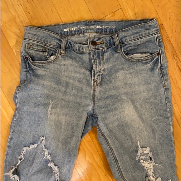 Boyfriend Cut Distressed Jeans - Picture 3 of 6
